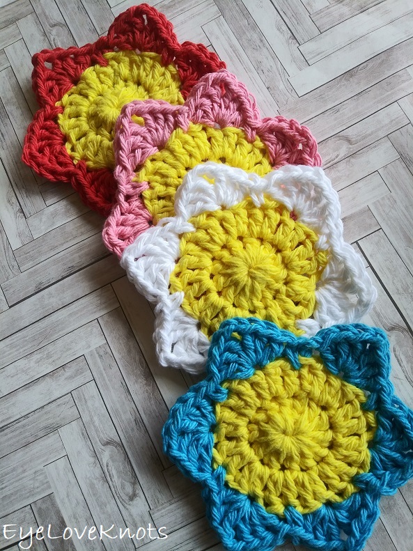 easy floral coaster crochet pattern