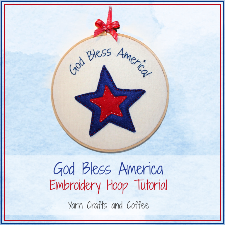 Free God Bless America Embroidery Pattern