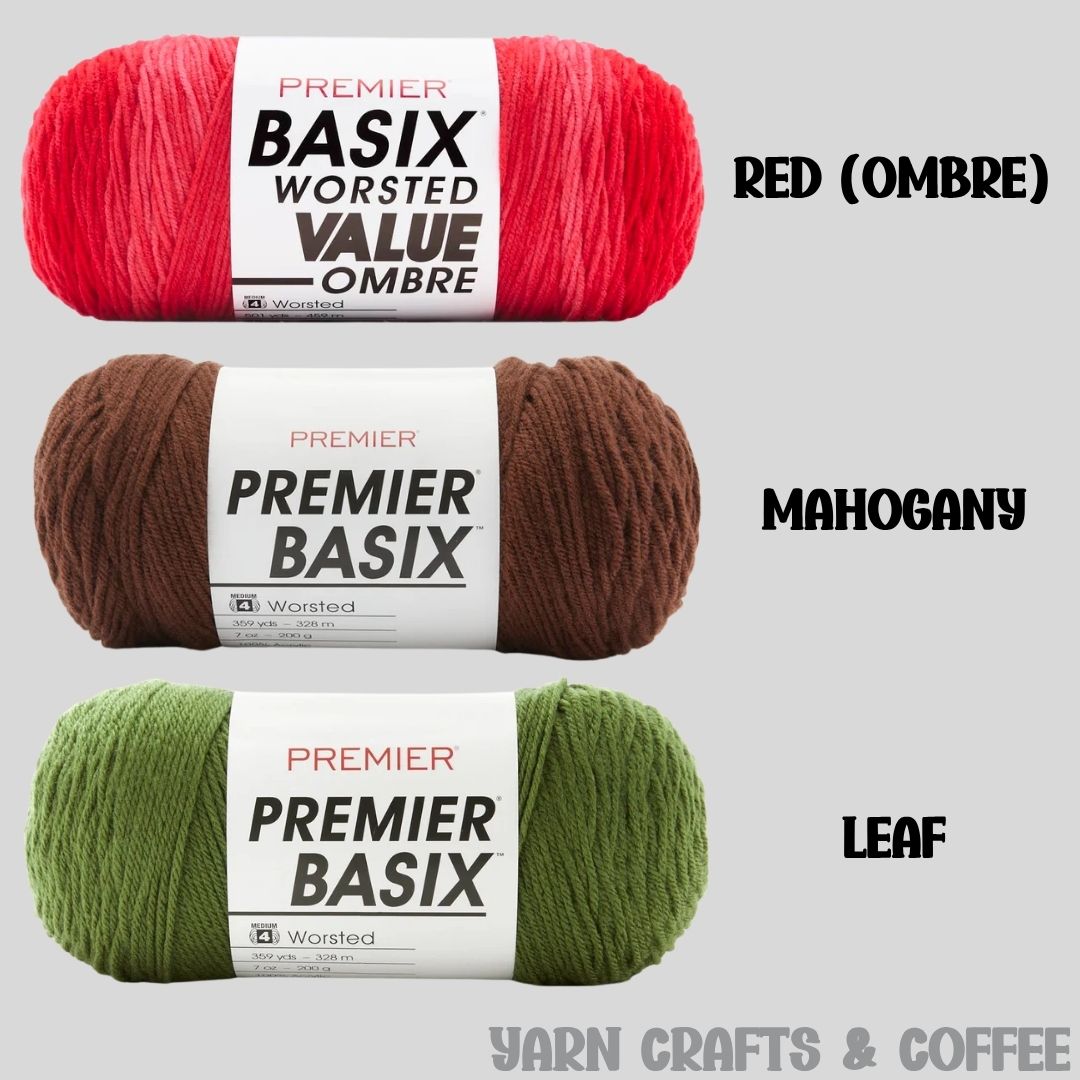 Premier Basic Worsted Red Ombre Apple Wreath