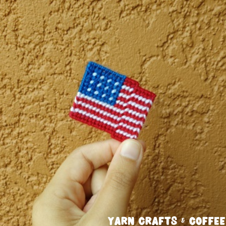 Free Plastic Canvas Flag Pattern | Wavy American Flag Plastic Canvas Pattern