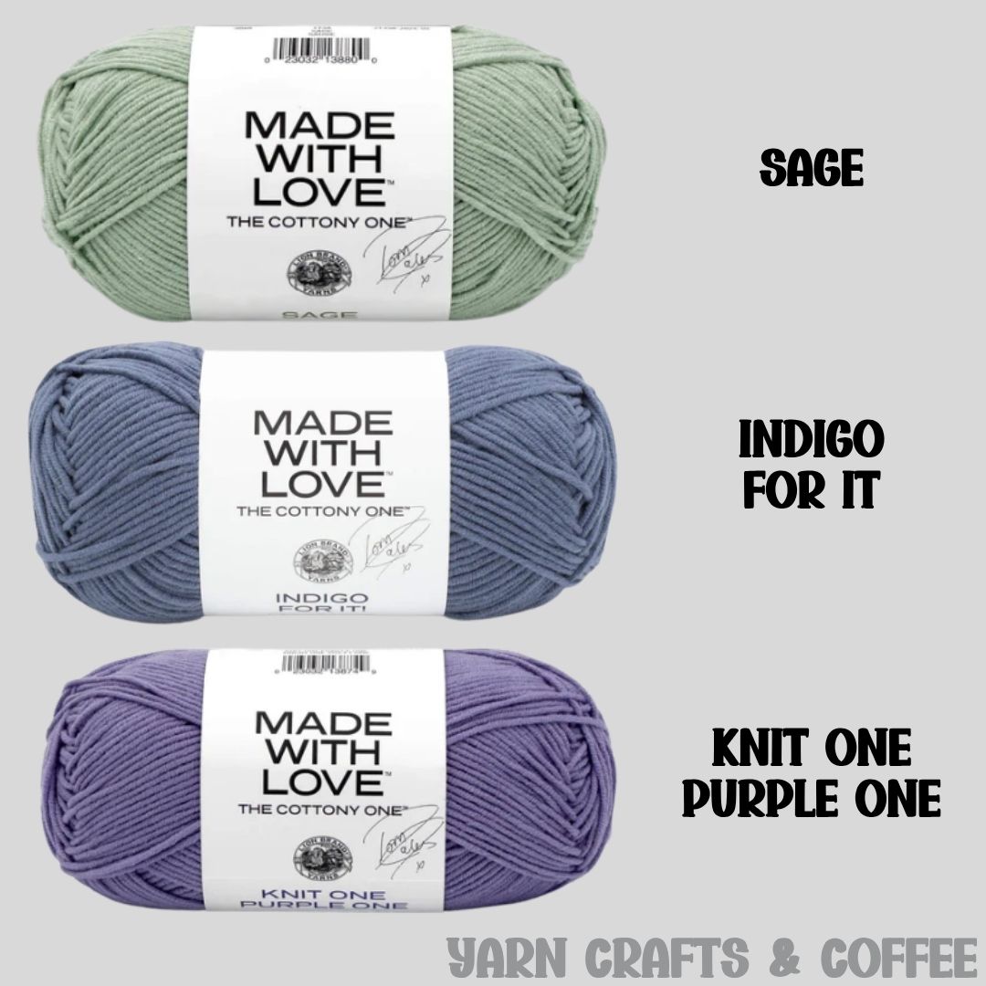 Lion Brand Made with Love The Cottony One Sage Indigo Purple