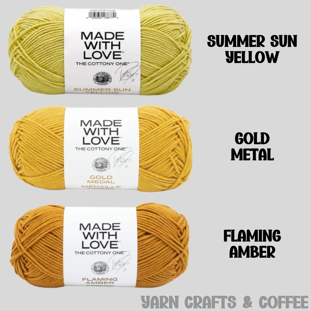 Lion Brand Made with Love The Cottony One Yellow Gold Amber