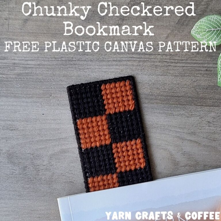 Free Chunky Checkered Plastic Canvas Bookmark Pattern