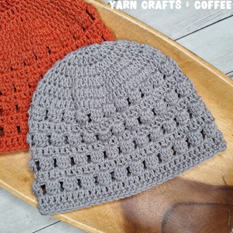 Free Cluster Stitch Crochet Hat Pattern | Lightweight Lucille Beanie